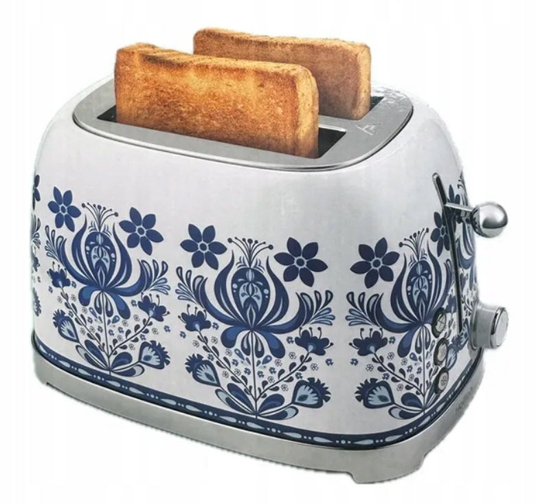 Hoffen Electric Toaster White Printed 815W