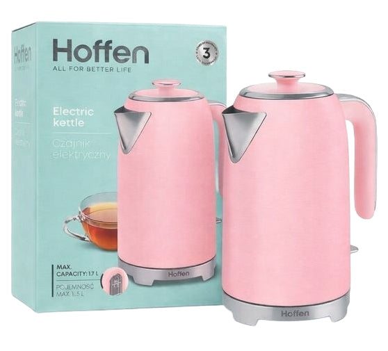 Hoffen Electric kettle 1,7L 1850-2200W pink