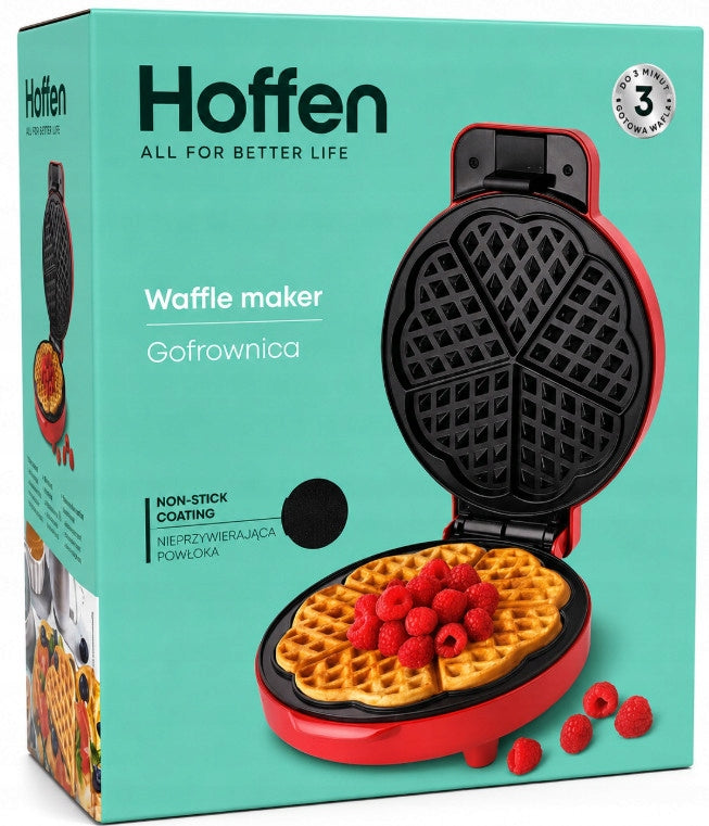 Hoffen WAFFLE MAKER HEART POWER 1200 W