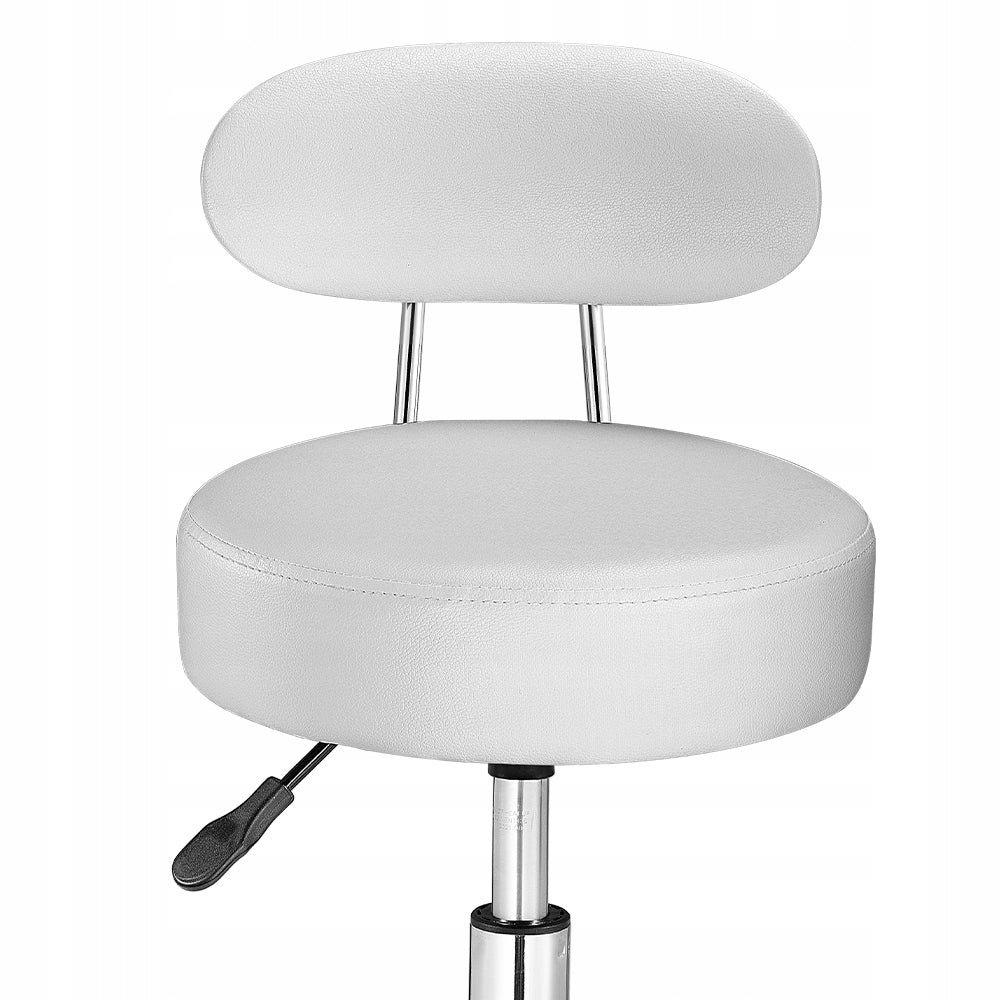Hoker Stool Bar Chair Cosmetic Swivel Hairdresser Stool White Brand Casaria