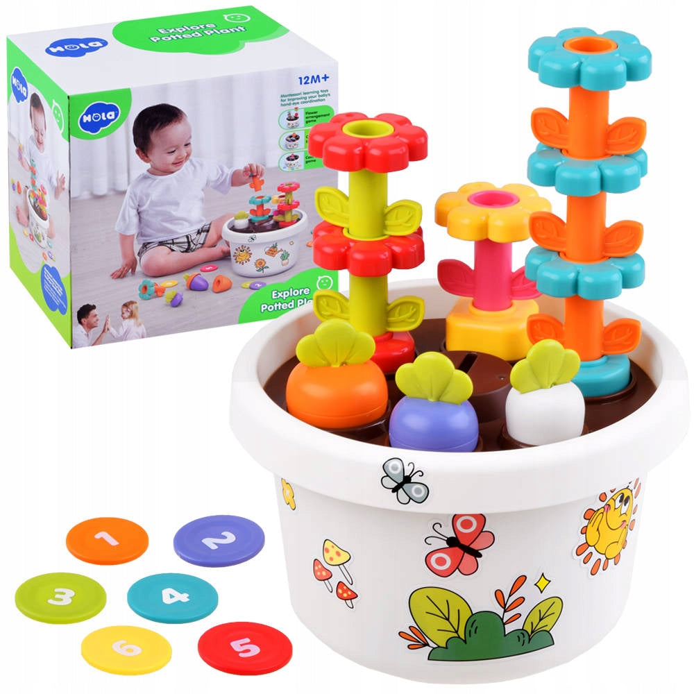 Hola Set with pot 12m+ sorter pyramid ZA4294