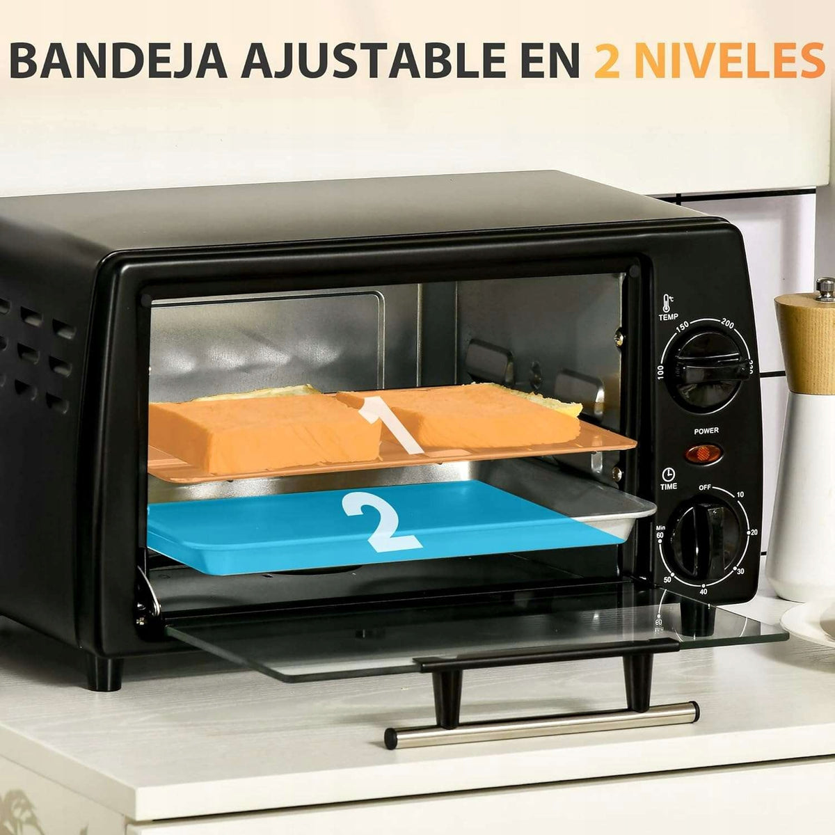 Homcom Electric Table Oven 10 Liters 750W Small 230 Degree Mini Model EBPP4100
