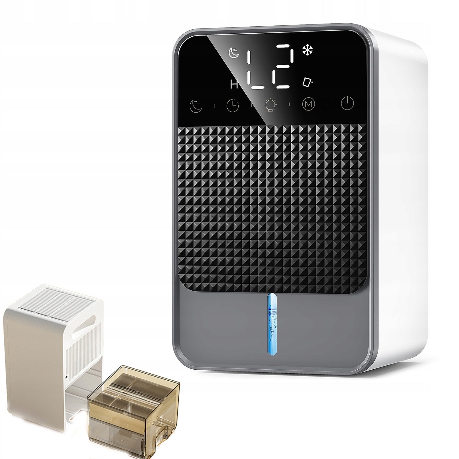 Home Air Dehumidifier 1500ml LED RGB Quiet Night Mode Timer 12h Night