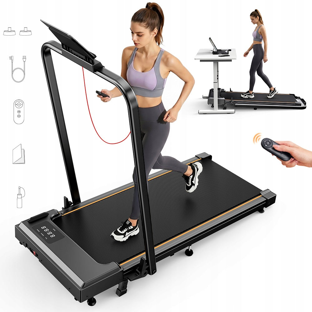 Home Electric Treadmill 2W1 1-12km/h LARGE LED DISPLAY QUIET 120kg