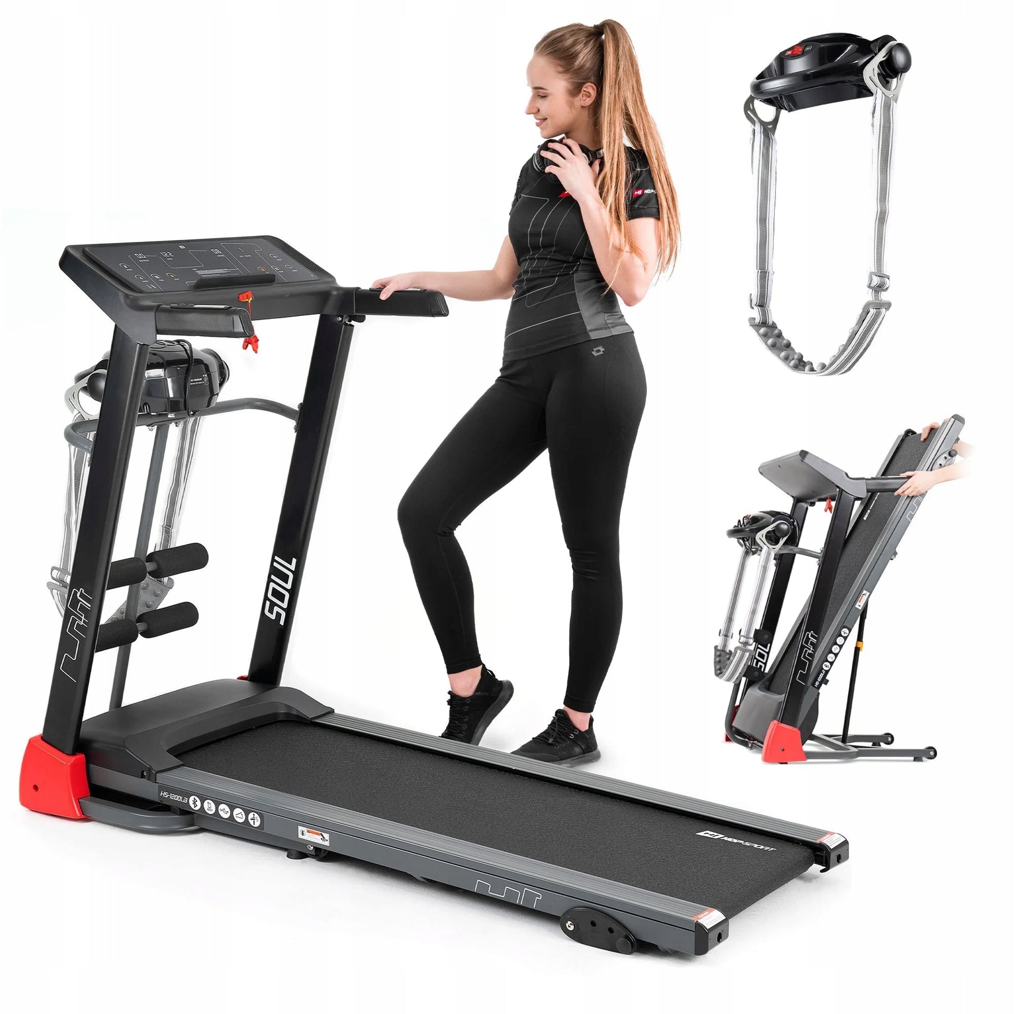 Home Electric Treadmill 3in1 Massager Folding Angle Adjustment Slope