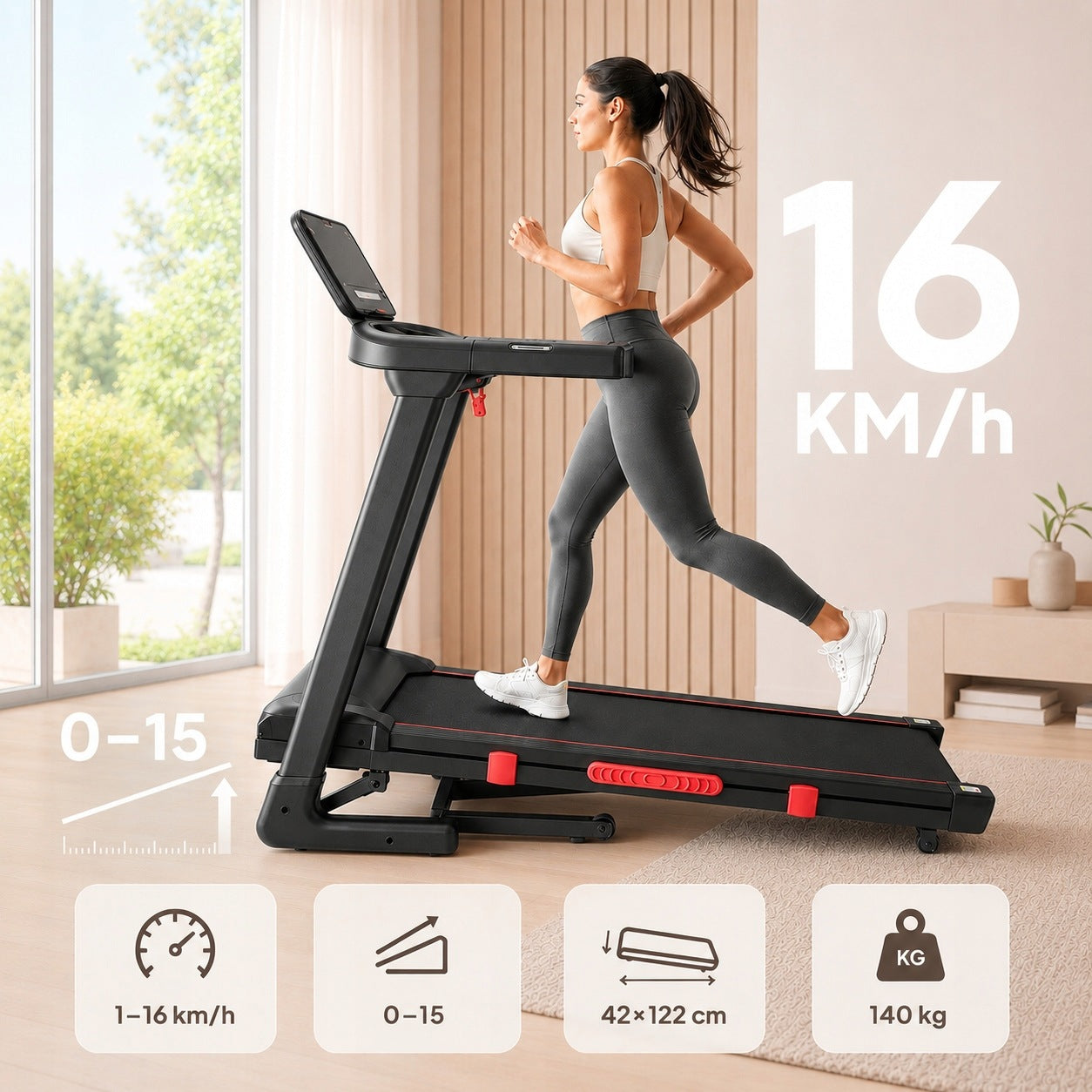 Home Electric Treadmill Folding Corciano Belt Slope Shock Absorption Manufacturer code Bieżnia_londyn