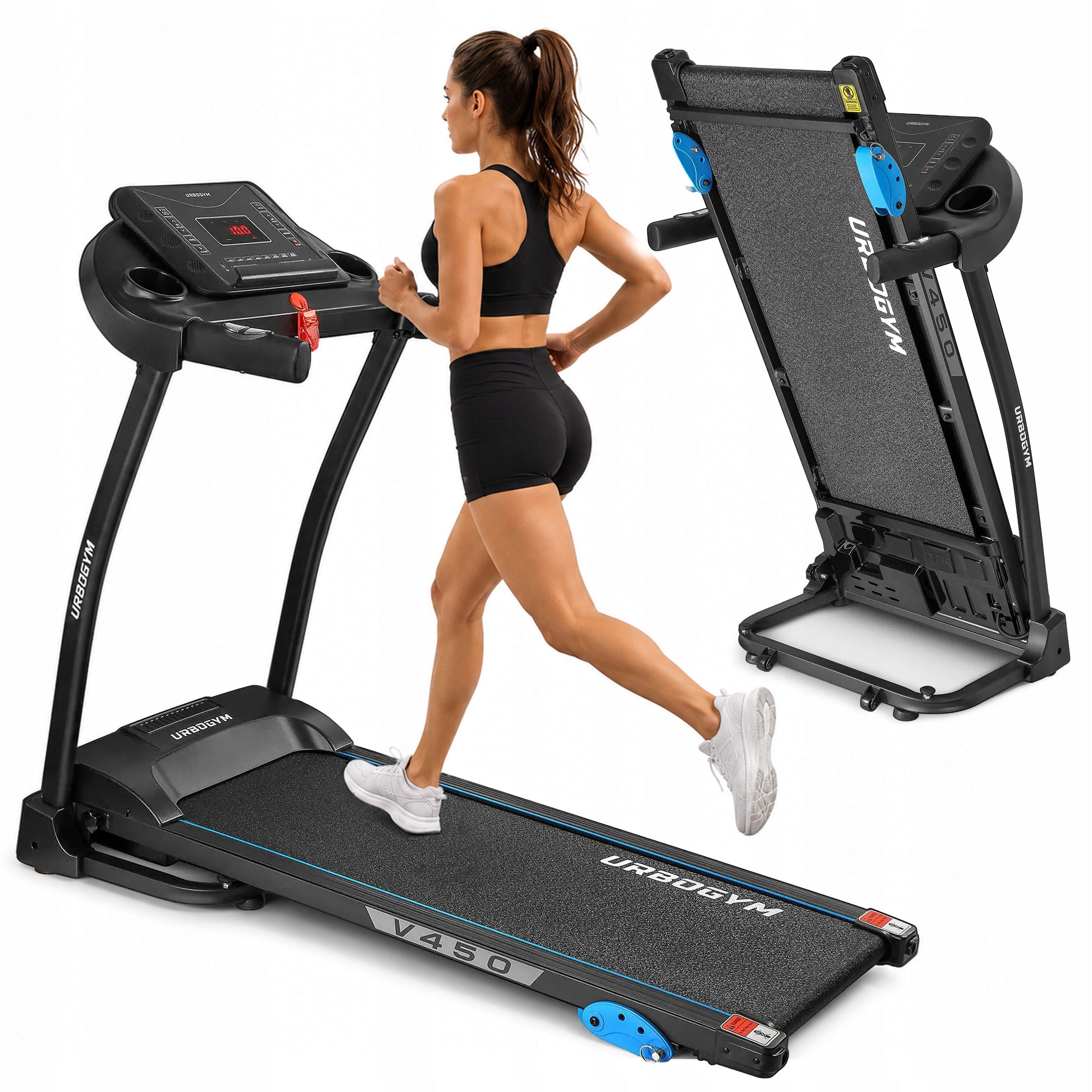 Home Electric Treadmill Folding Tilt Angle Adjustment URBOGYM V450