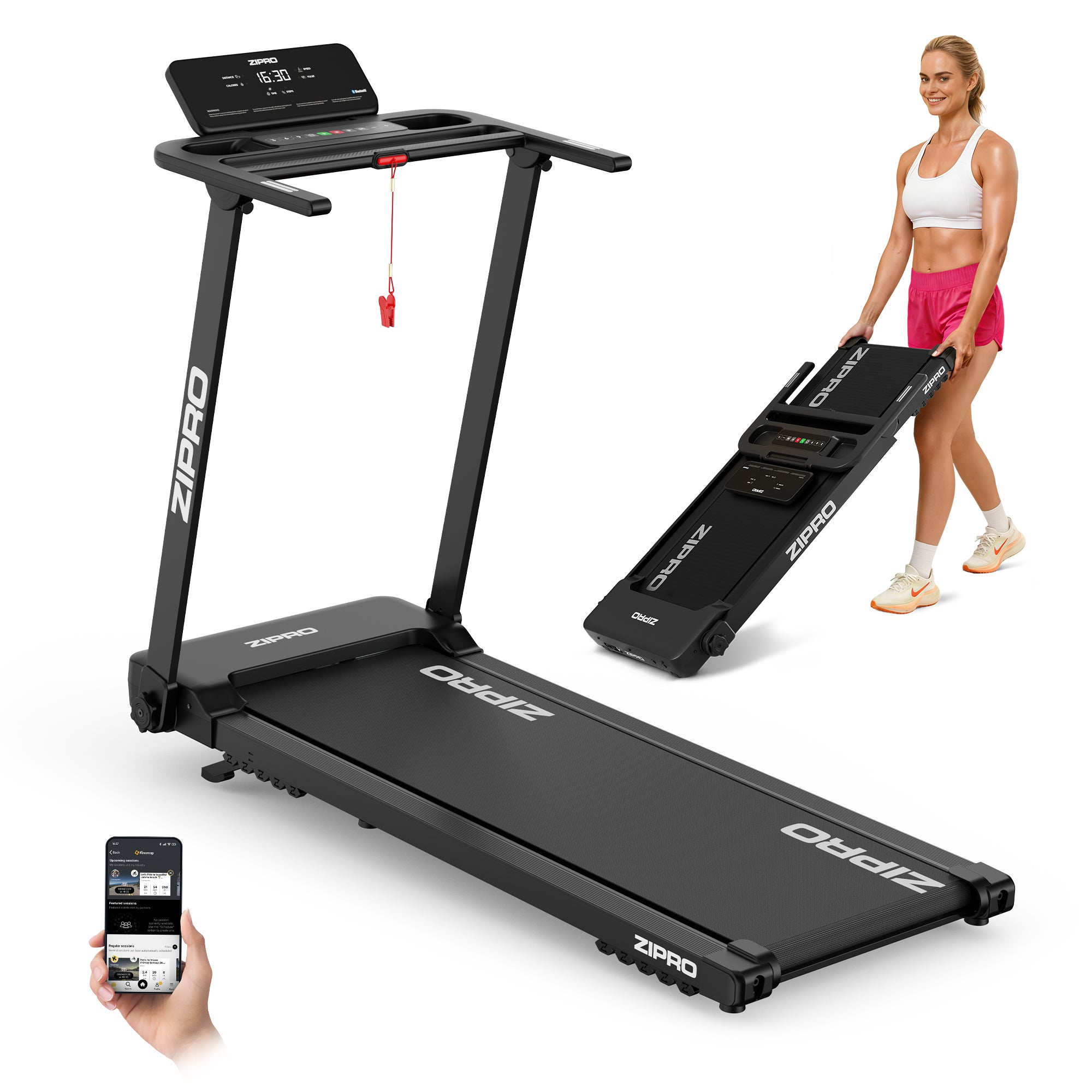 Home Electric Treadmill Folding Under Bed 1-12km/h Zipro Form