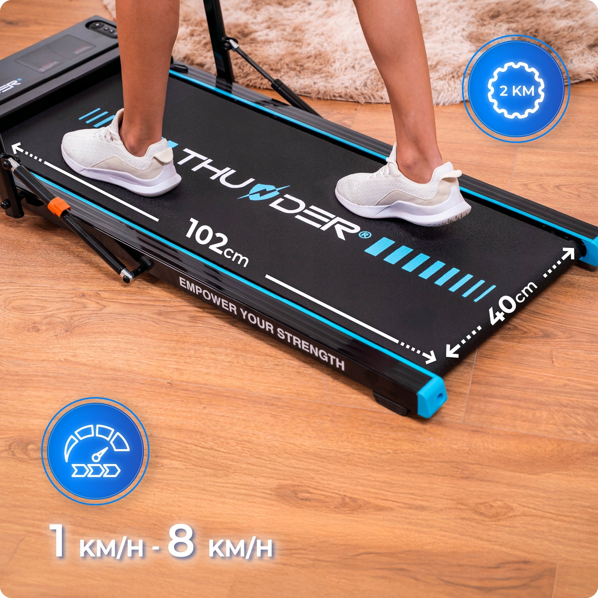 Home Electric Treadmill Folding Under Bed 1-8km/h VIVA THUNDER Manufacturer code VIVA-BLACK