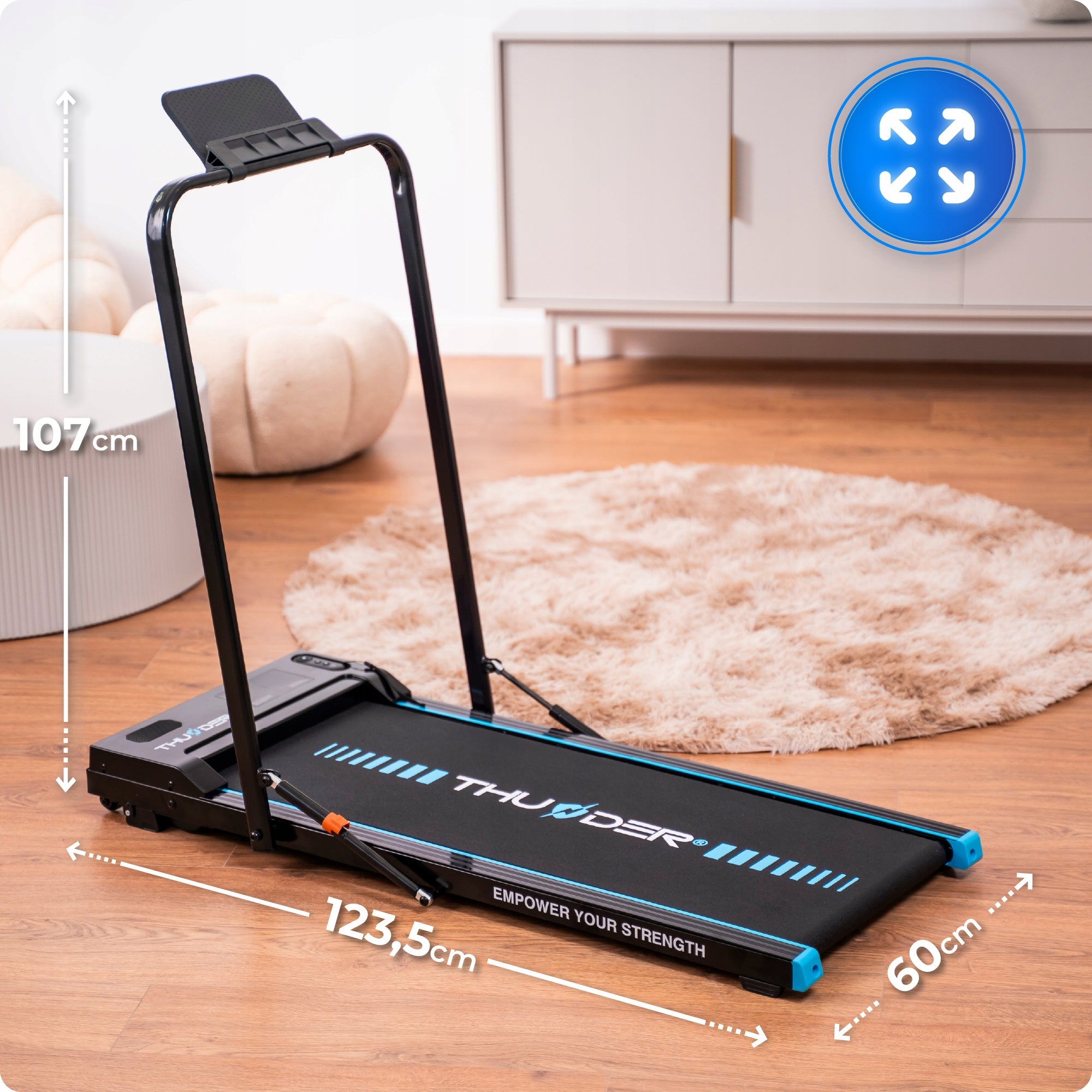 Home Electric Treadmill Folding Under Bed 1-8km/h VIVA THUNDER Packaging status original