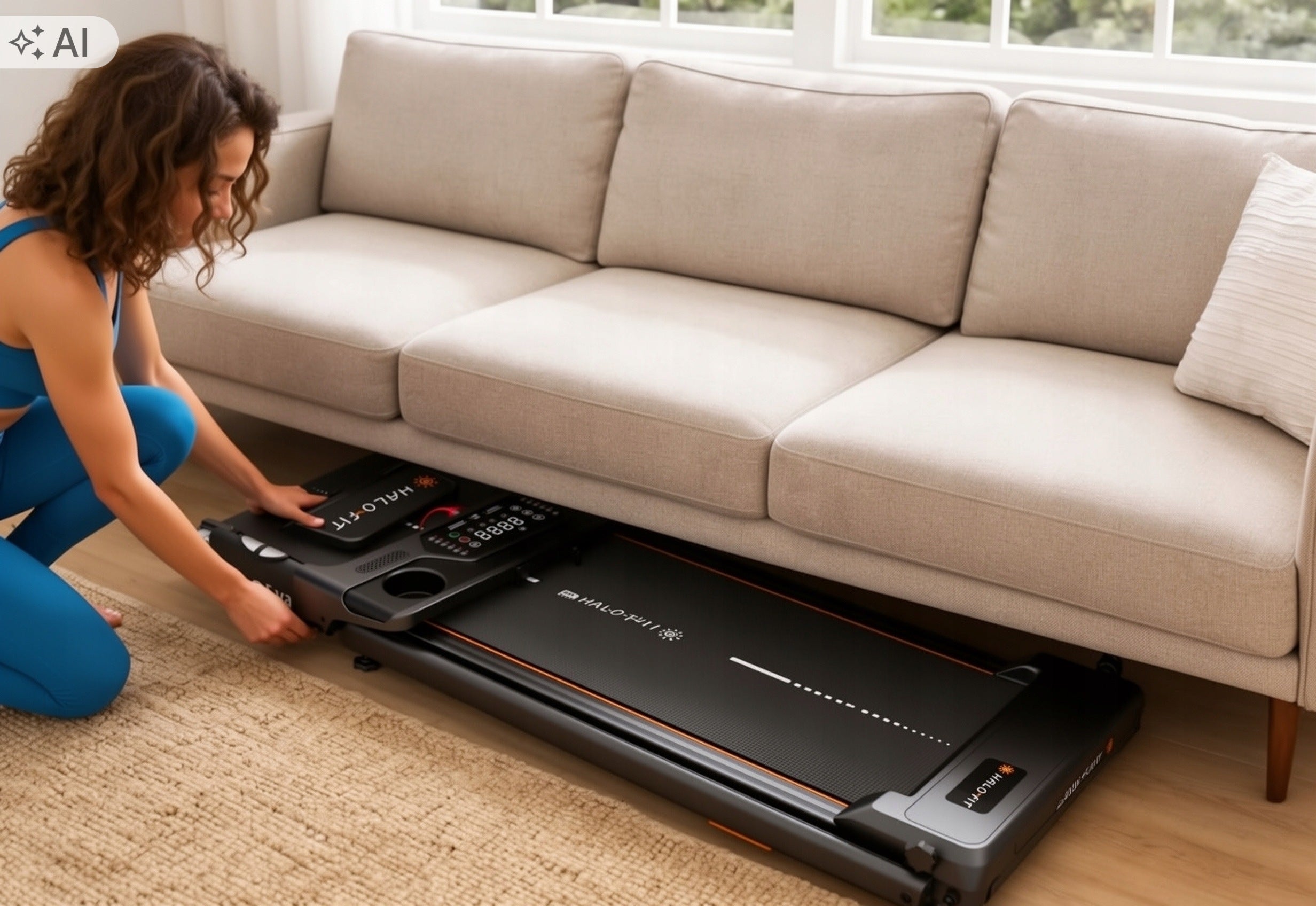 Home Electric Treadmill Folding With Slope Pulse Sensors 12Km/h EVA Packaging status original
