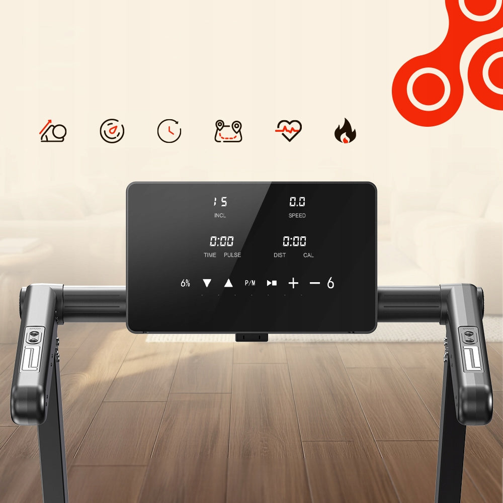 Home Electric Treadmill with app 16km/h LARGE DISPLAY QUIET 150kg 1-18% Brand KZYNTH