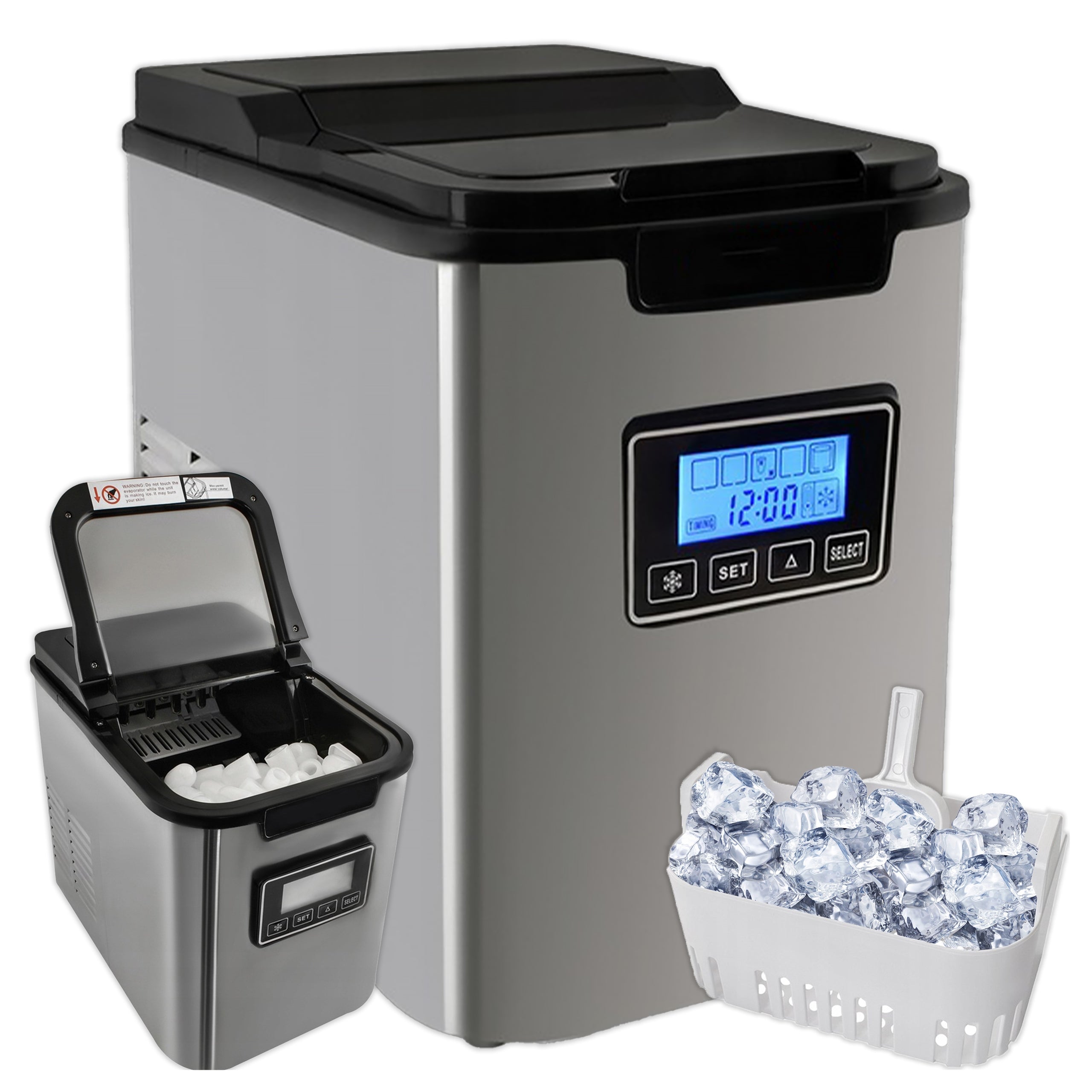 Home Ice Maker Ice Cube Machine 12kg/24h Ice Distributor 2.2l