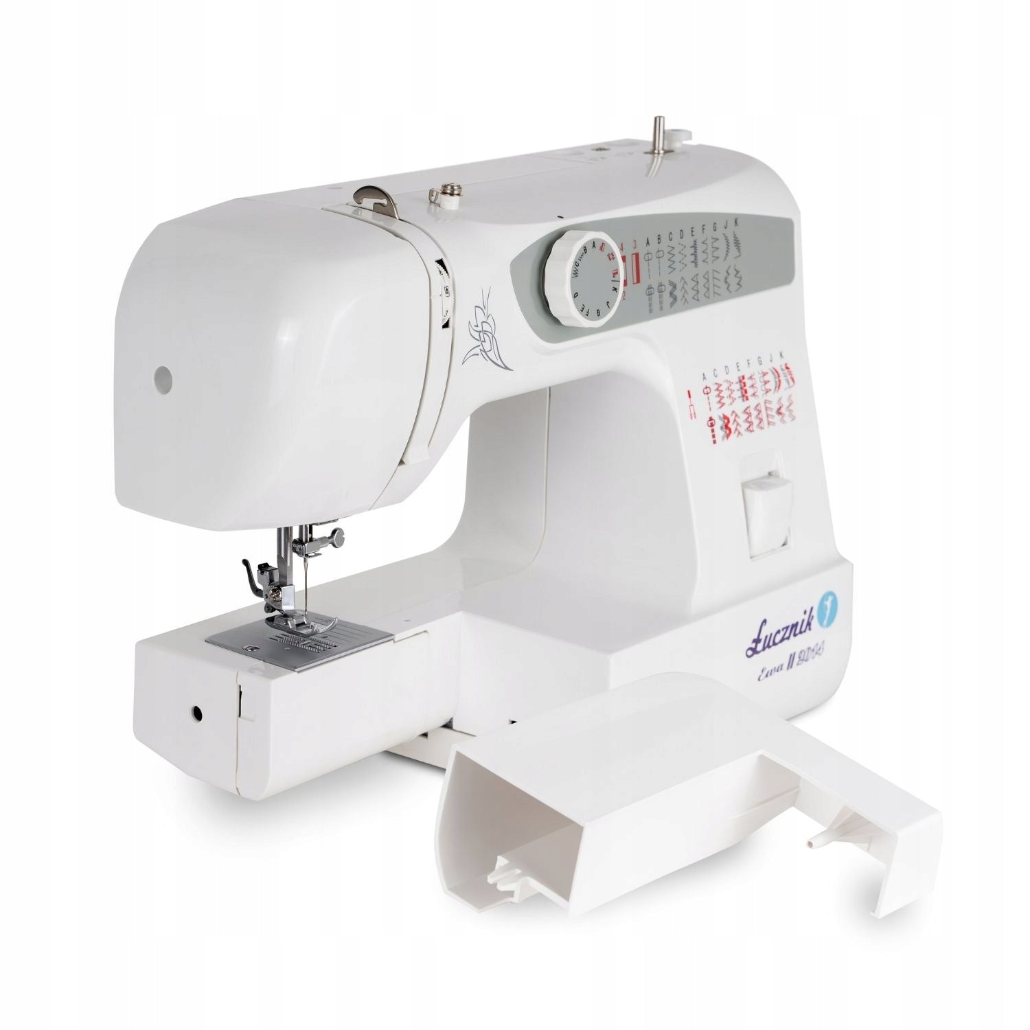 Home Mechanical SEWING MACHINE 38 sewing programs Łucznik Ewa II Dominant color white
