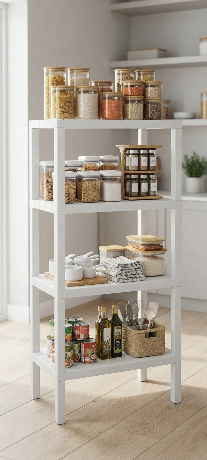 Home Shelving Unit Tatay 4 Shelves 100 cm For Bathroom Kitchen Laundry Brand Tatay