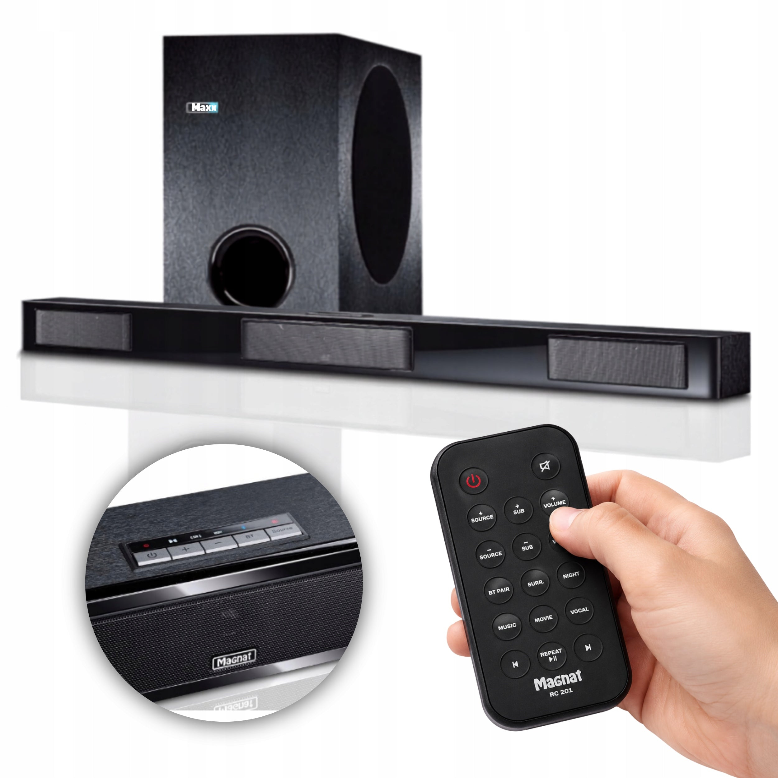 Home Theater Soundbar Magnat SBW 300 3.1 420W Wireless BT Subwoofer