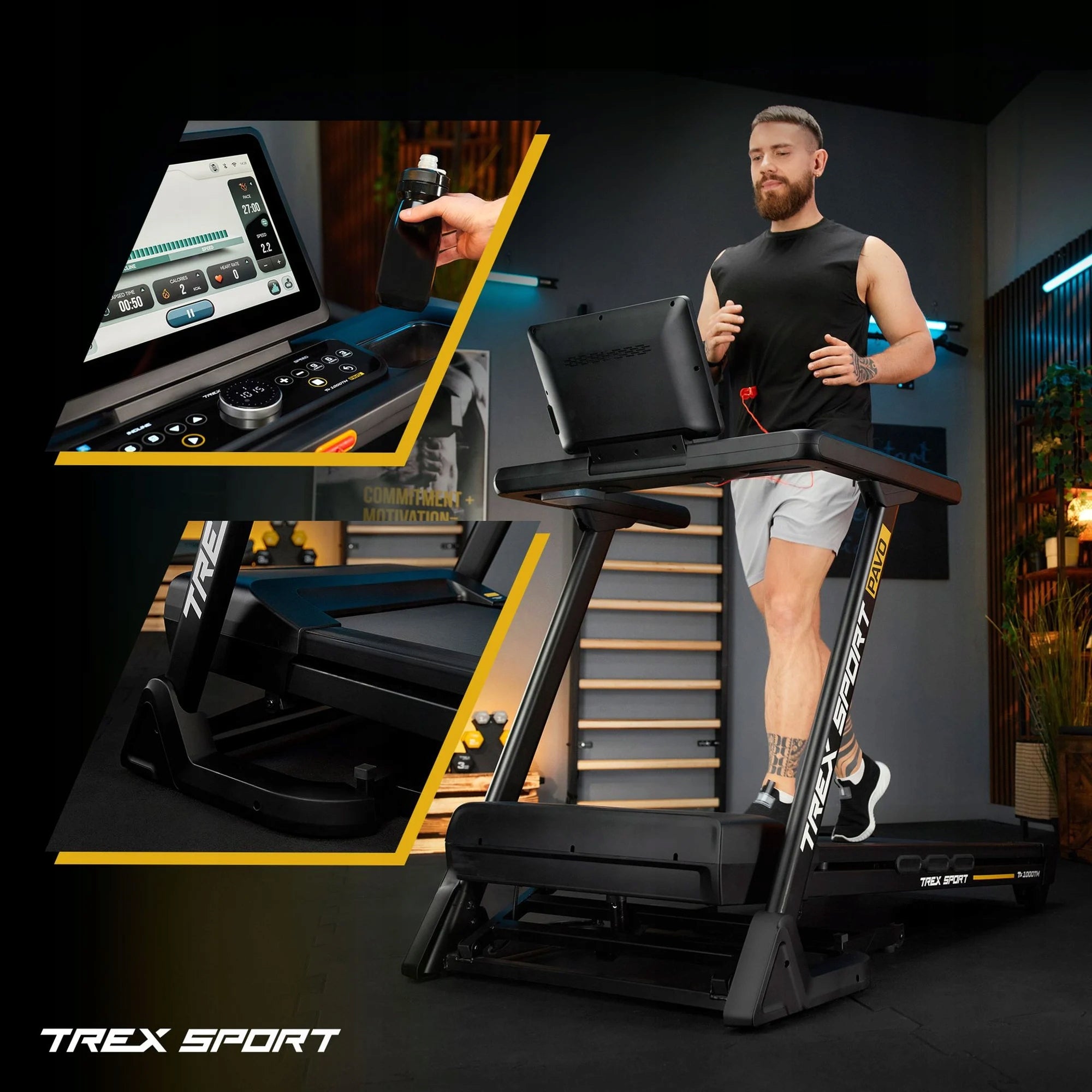 Home Treadmill Electric Folding Angle Adjustable SMART LCD PAVO TREX SPORT Packaging status original
