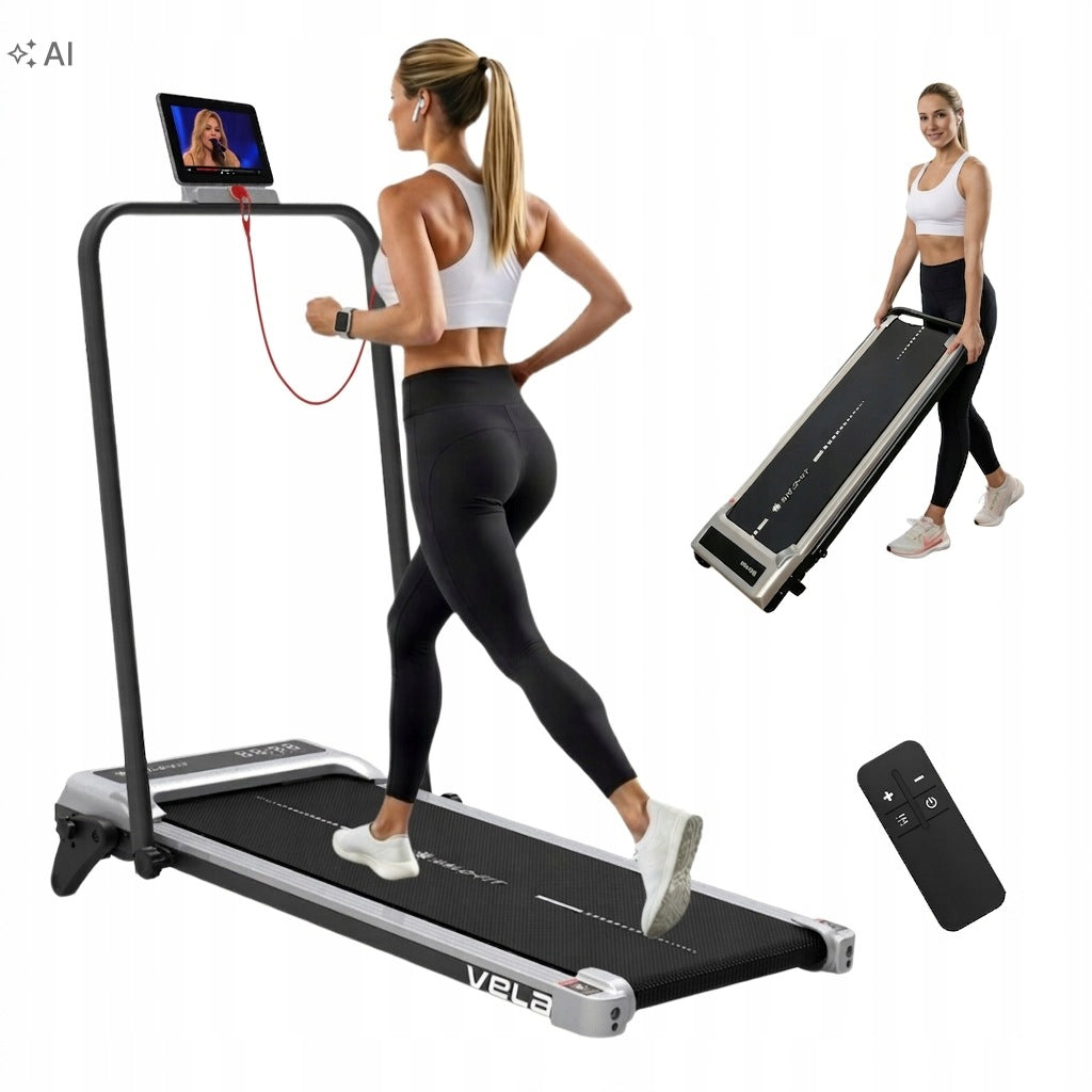 Home Treadmill Electric Folding Slope Angle Compact 1-10km 100kg