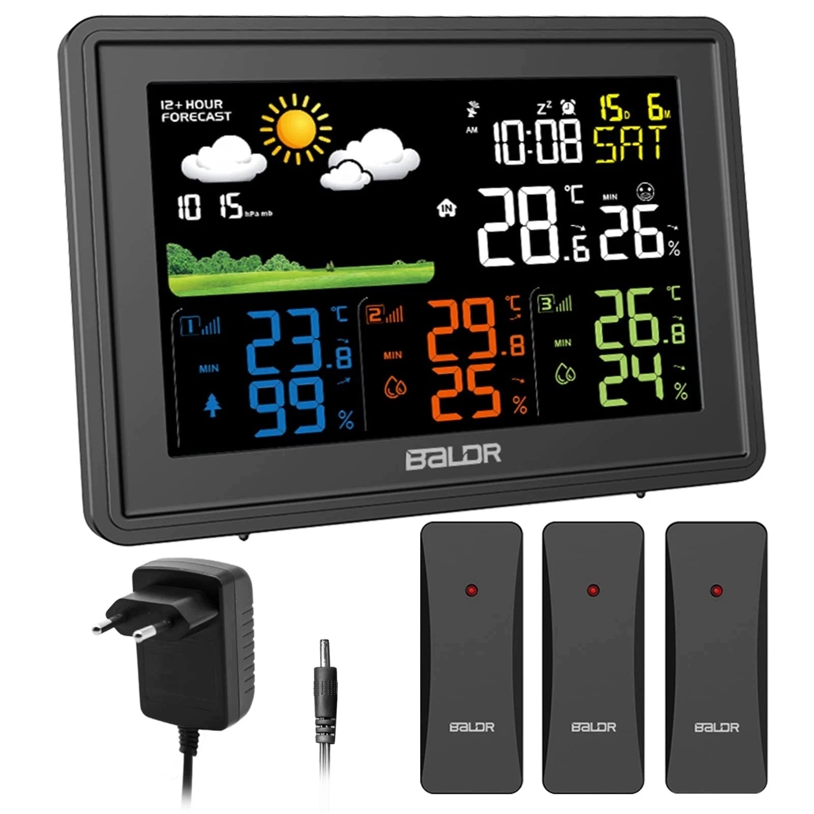 Home Weather Station Wireless Thermometer Hygrometer Barometer 3 Sensors