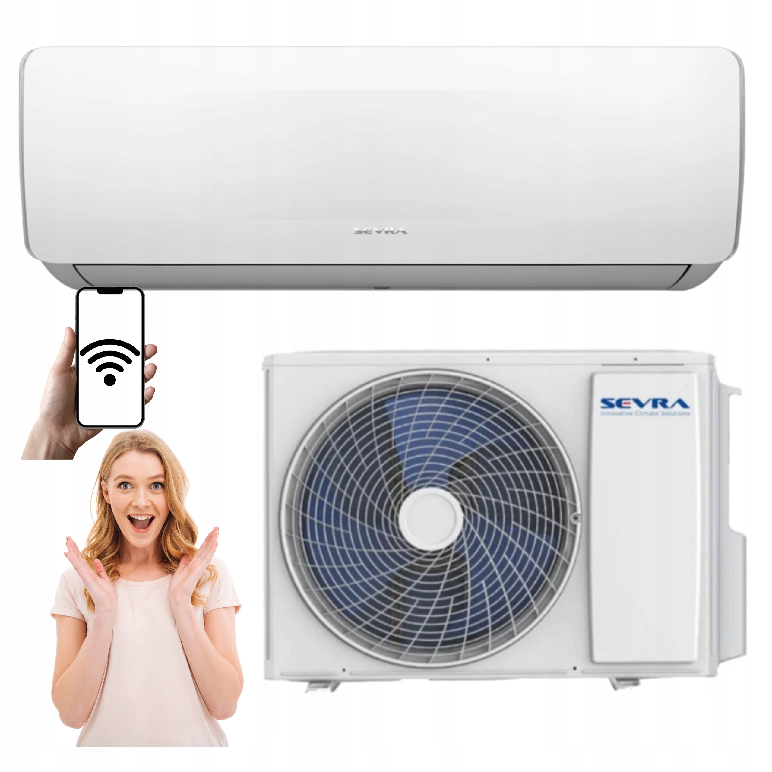 Home air conditioner SEVRA FREEDOM 3,5kW 40m2 WiFi EFFICIENT WALL MOUNTED ECONOMICAL