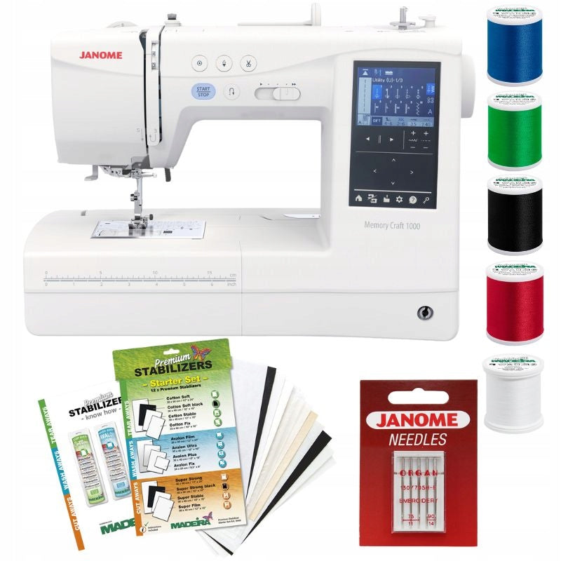 Home computer embroidery machine JANOME MC1000 with software