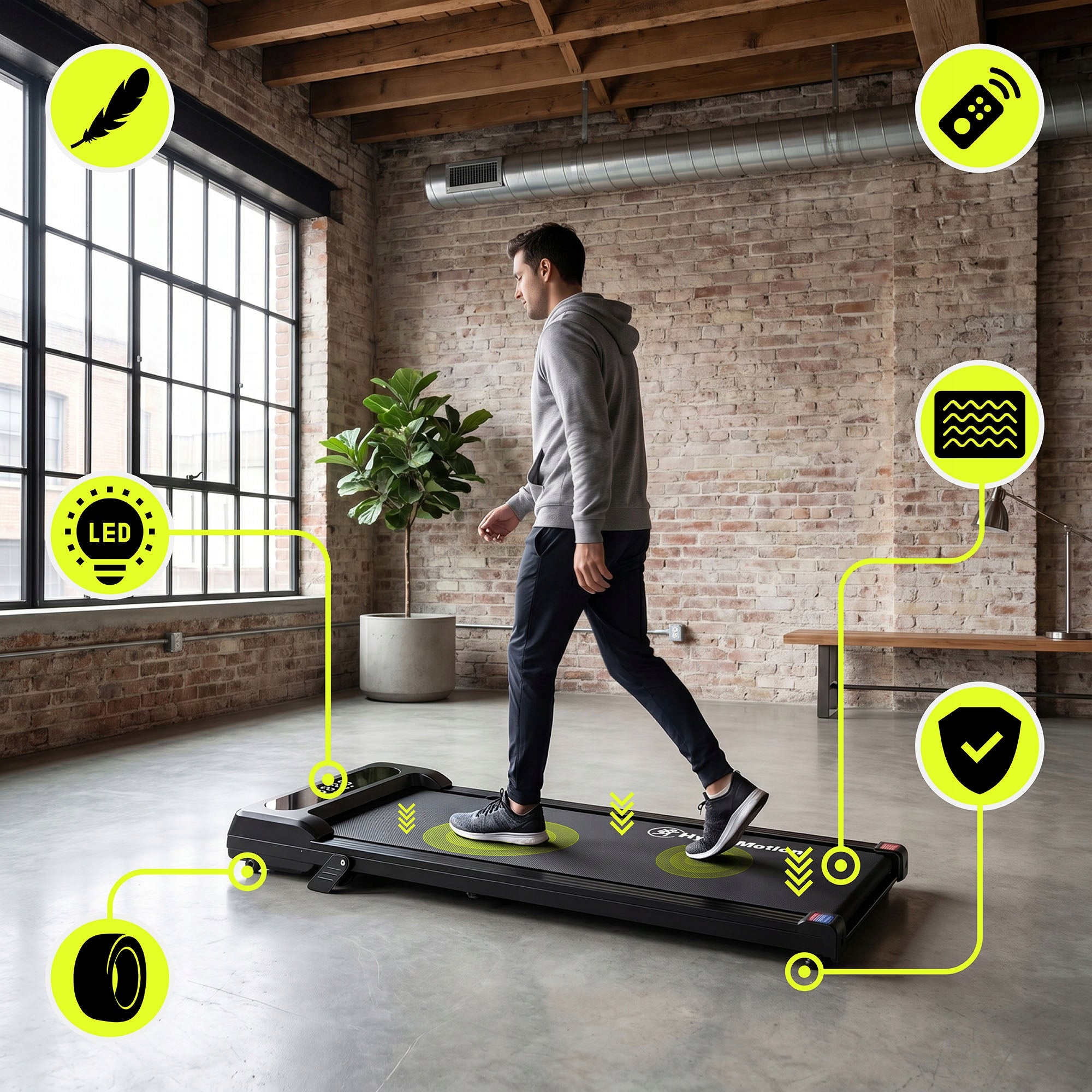 Home electric treadmill for walking, under the desk – HyperMotion Walkpad Manufacturer code HYP128 WALKPAD