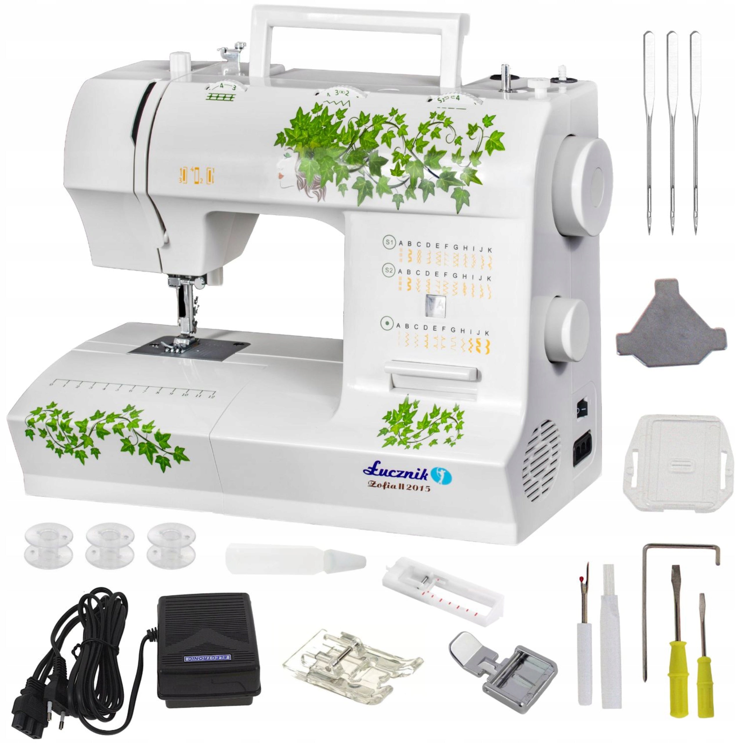 Home sewing machine mechanical 35 stitches Łucznik 2015 Zofia II