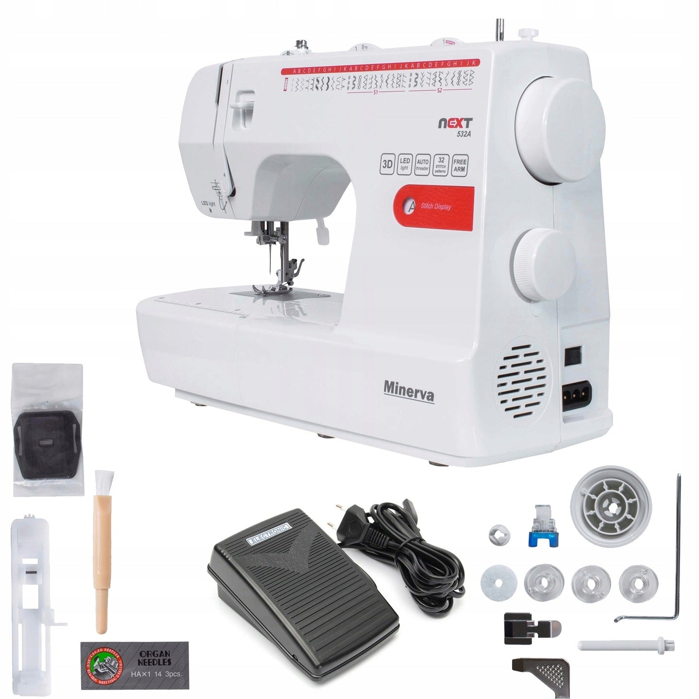Home sewing machine mechanical strong Minerva Next 532A