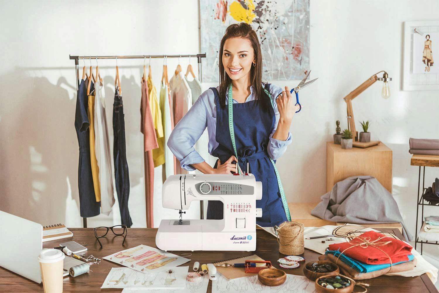 Home sewing machine Łucznik Ewa II 38 stitches double needle overlock Manufacturer code 01.015
