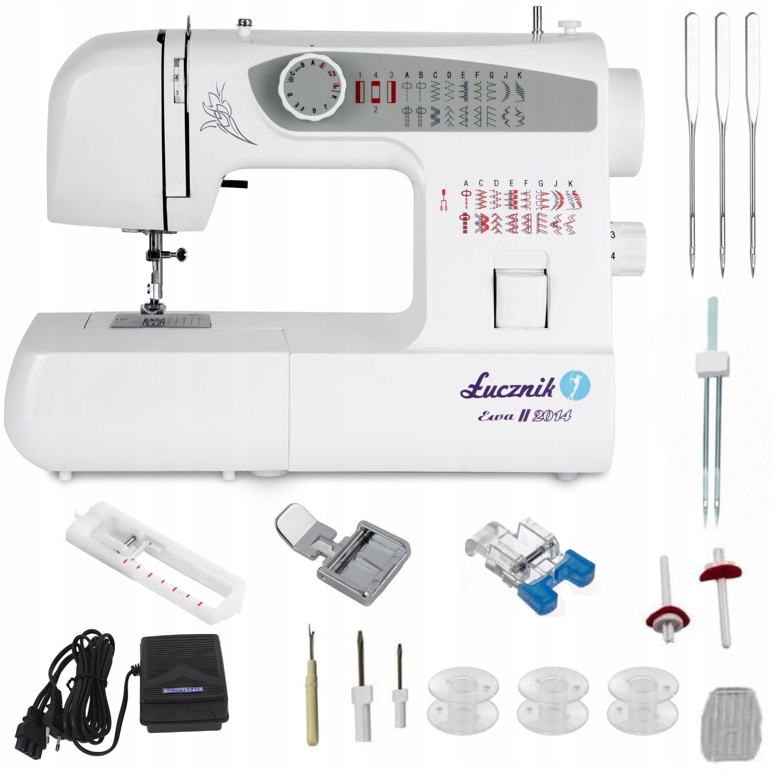 Home sewing machine Łucznik Ewa II 38 stitches double needle overlock