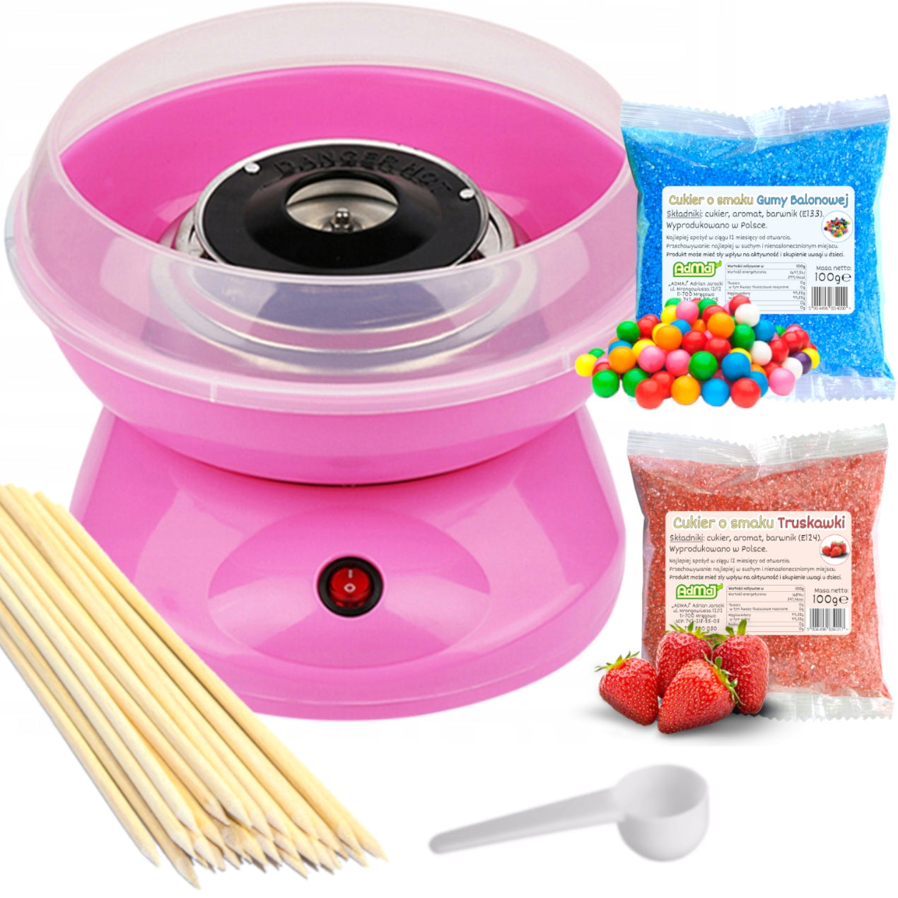 Homemade Cotton Candy Machine Cotton Candy Making Machine + Sugar 2x 100g