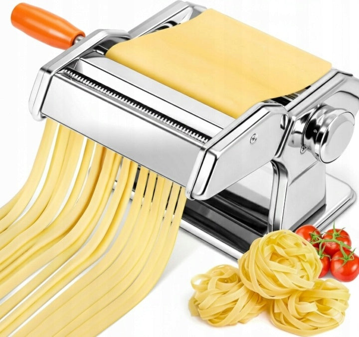 Homemade Pasta Hand Machine Dumpling Cakes Stainless Steel Manufacturer code KUCHNI MASZYNA DO WAŁKOWANIA KROJENIA