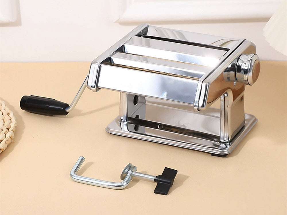 Homemade pasta machine simple use stainless steel adjustment Product weight with unit packaging 2.222 kg