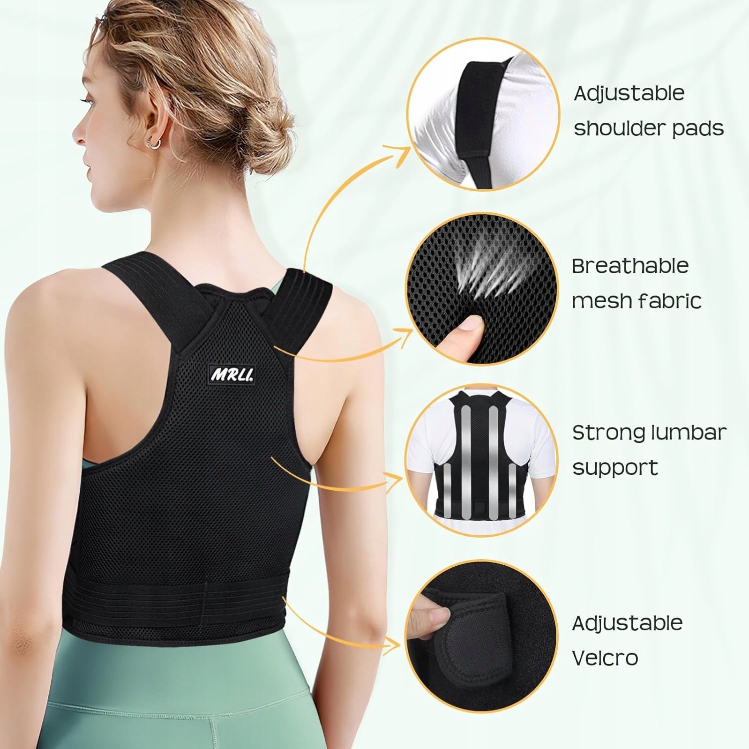 HongShengXin Us Mrli Back Support Belt, Posture Corrector Brand no brand