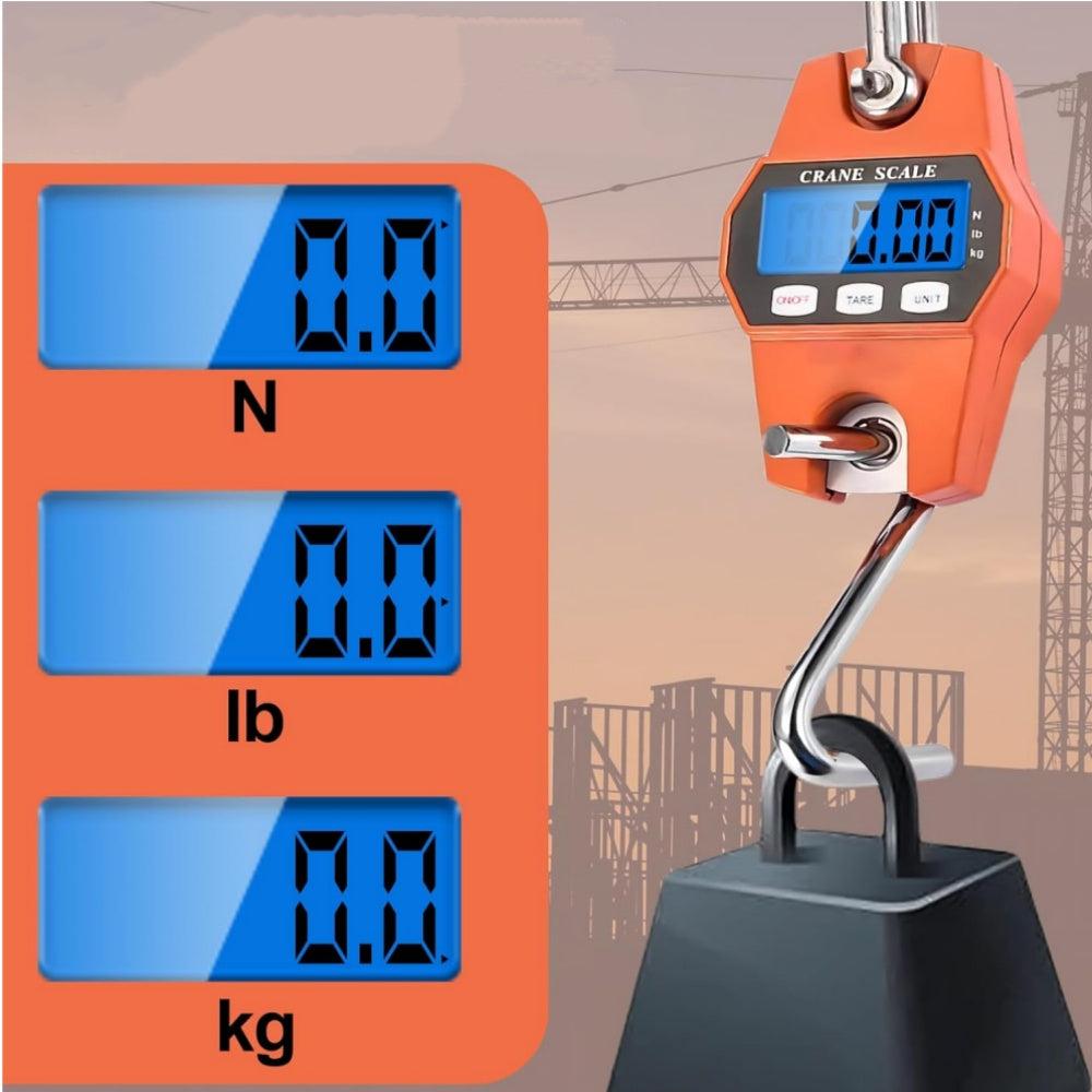 Hook scale 300kg digital LCD backlit + battery included Scale type hook