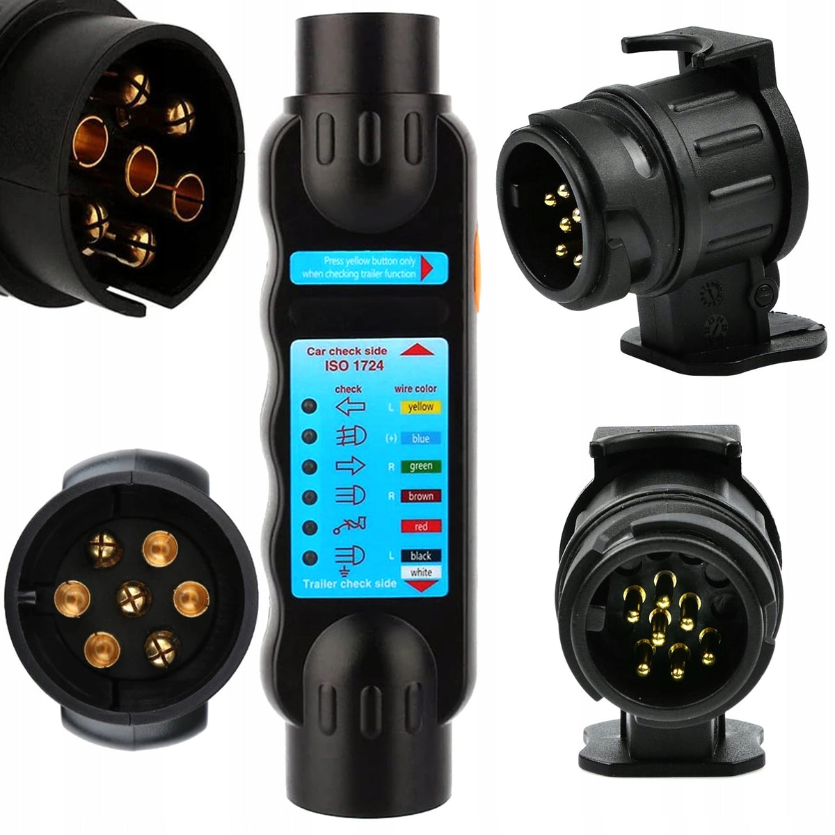 Hook trailer plug socket tester 7/13PIN AMIO-03225