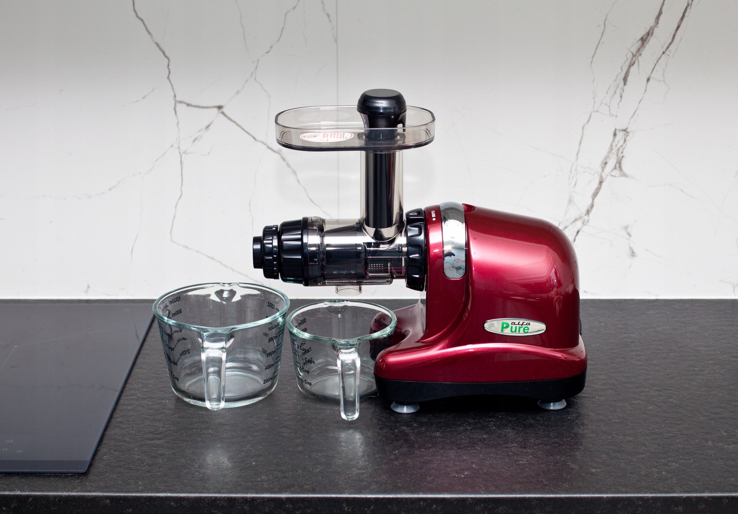 Horizontal slow juicer Alfa Pure burgundy