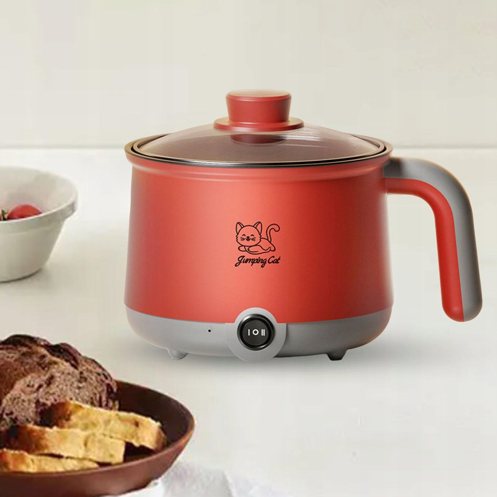 Hot Pot Electric Cooking Pot, Multifunctional Pan, Pot for Dominant color red