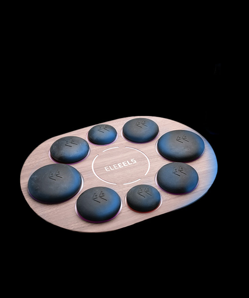 Hot Stone MASSAGER Basalt ELEEELS S1 Light Therapy 8 pcs Medical device no