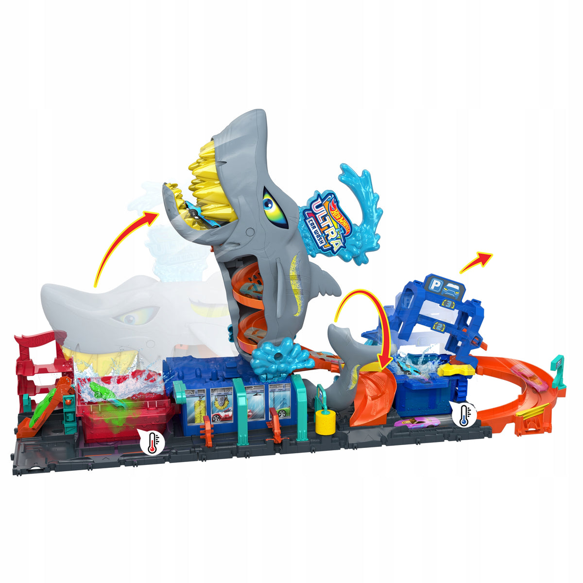 Hot Wheels City Ultra Shark Wash Set 3+ HTN82 Brand Hot Wheels