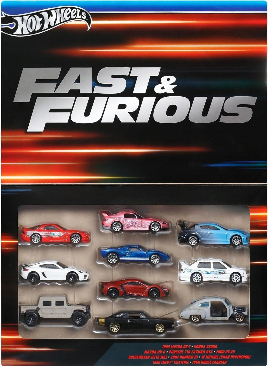 Hot Wheels Fast & Furious 10-Pack Fast & Furious Gift Set Packaging status original