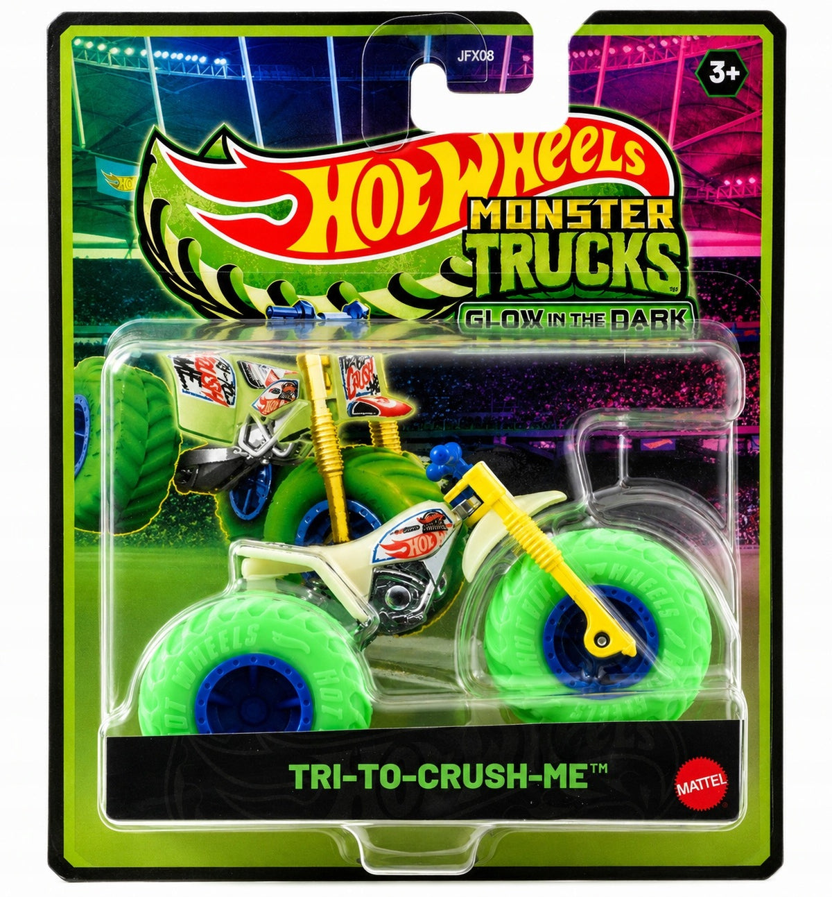 Hot Wheels JCG68 Monster Truck Glow in the Dark TRI-TO-CRUSH-ME