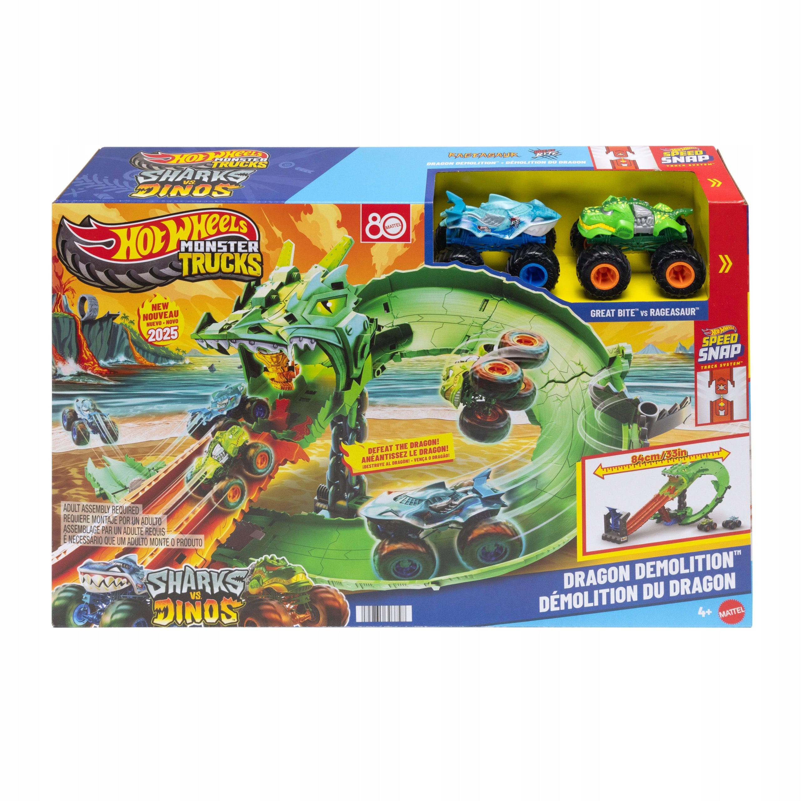 Hot Wheels Monster Trucks Dragon Race Set JFR06