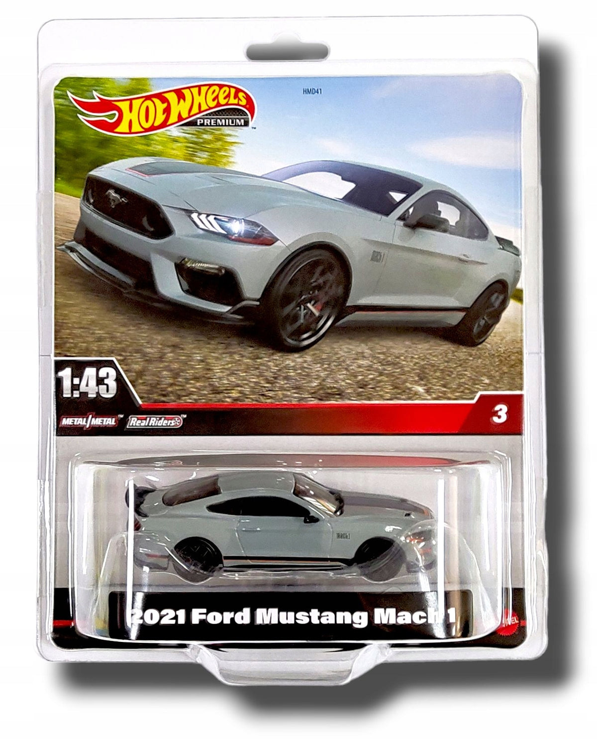 Hot Wheels Premium 2021 Ford Mustang Mach 1 Large 1:43 Number 3