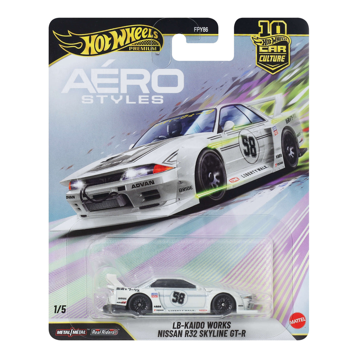 Hot Wheels Premium Aero Styles LB-Kaido Works Nissan R32 Skyline GT-R JKF05