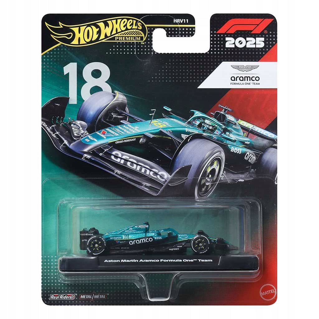Hot Wheels Premium: Lance Stroll Aston Martin #18 Formula 1 kisautó 1/64...