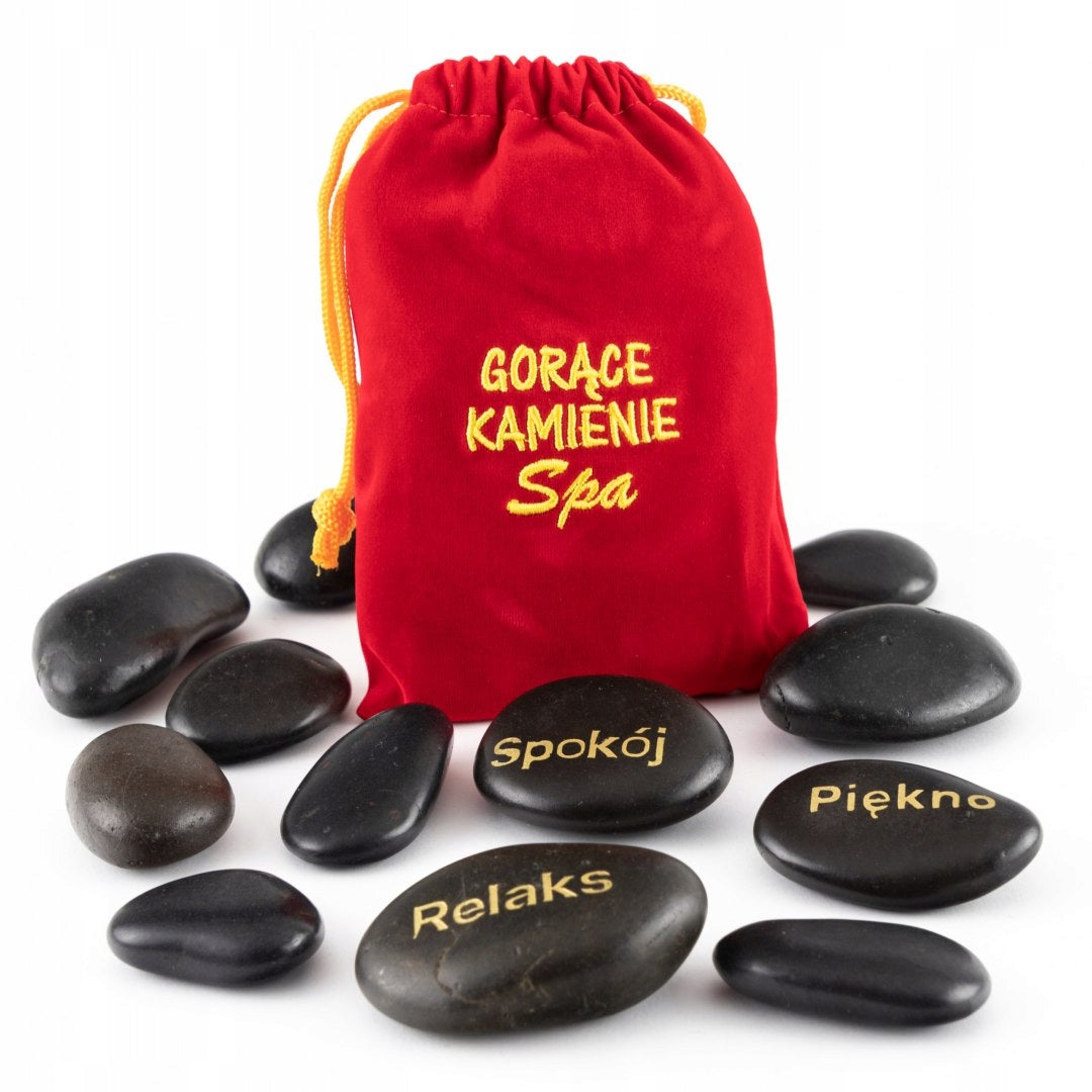 Hot basalt massage stones 12 pcs gift Packaging status original