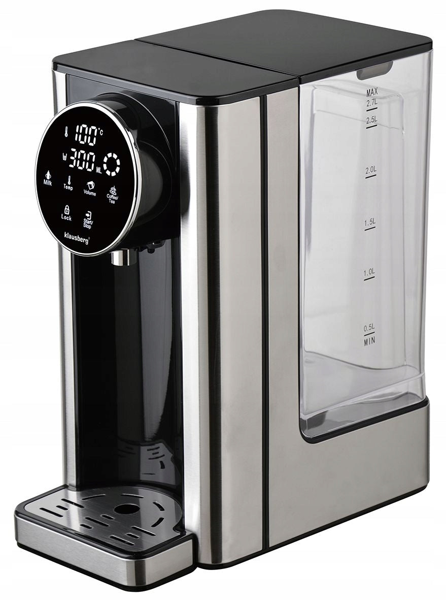 Hot water dispenser Dispenser KLAUSBERG 2,7L LED 2600W 7 temp inox Packaging status original
