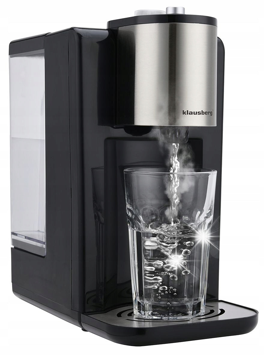 Hot water dispenser. temperature control 45-100°C. black and silver. 2.2L