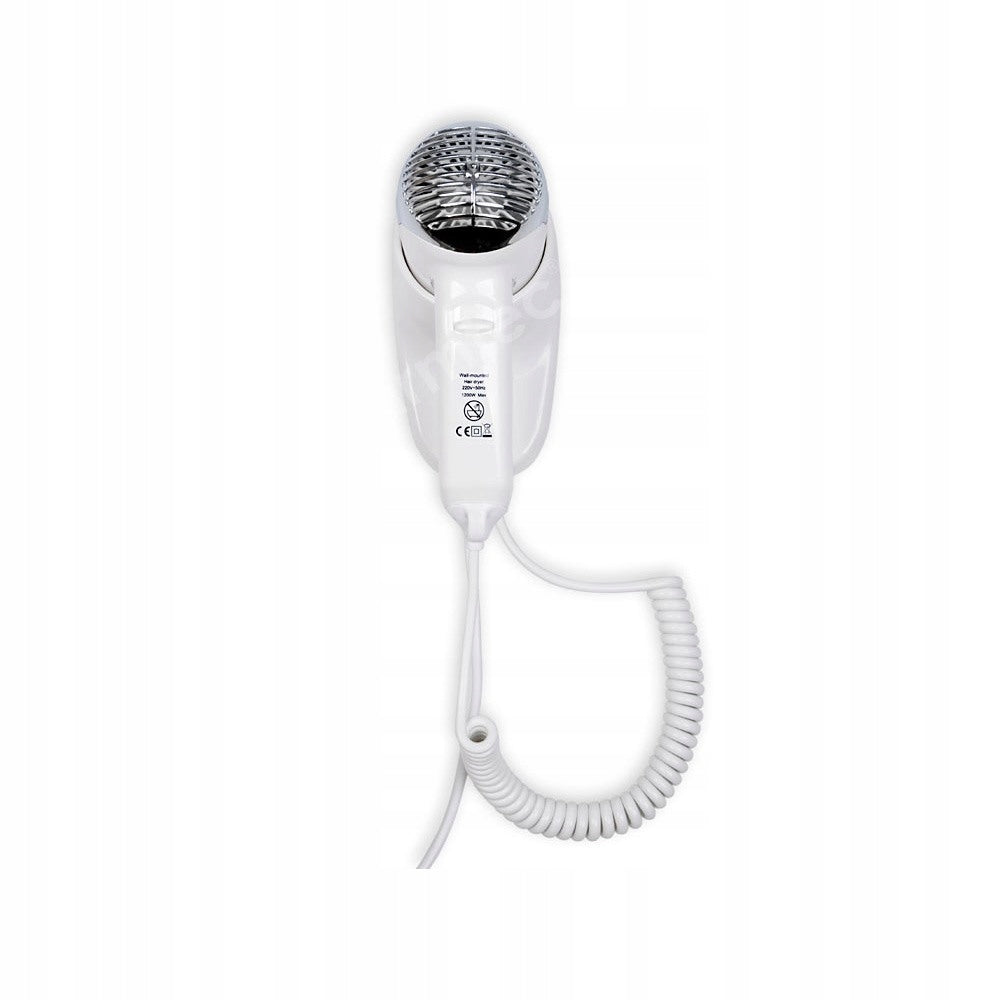 Hotel Hair Dryer 1200W Wall Mounted with Handle White Warmtec P2 Brand Warmtec